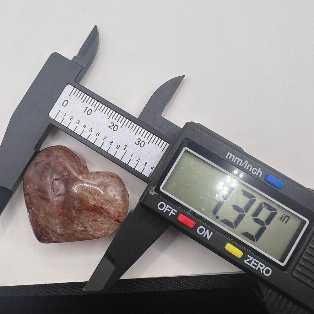 Golden Rutilated Clear Quartz Heart - Picture 15 of 16